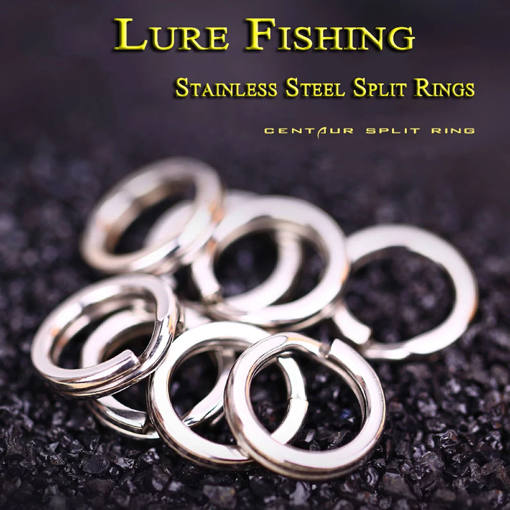 

Atsuim 100pcs Fishing Split Ring 304 Stainless Steel Diameter 4mm to 14mm Heavy Duty Fishing Double Ring Connector Assist Rings