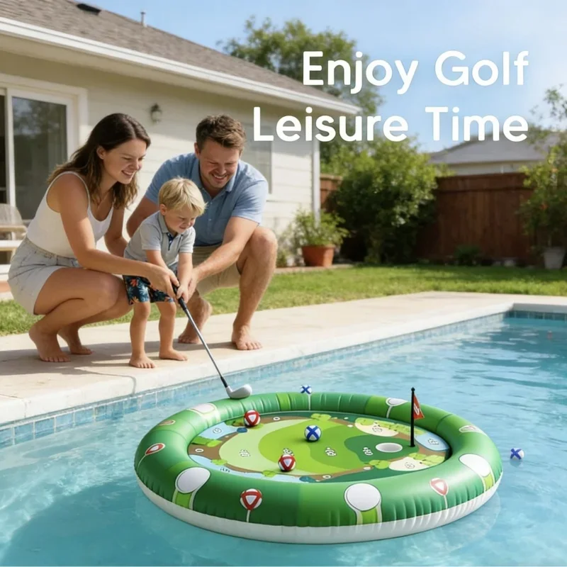 Kids Inflatable Set Water Chipping & Card Game Swimming Pool Toy Outdoor Golf Play Gift Boys Girls Easy Inflation_voghion.com