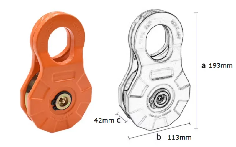 8t-12ton Offroad Winde bewegliche Riemens cheibe Scheibe Snatch Block Schiene Fahrzeug Umrüstung Rettungs anhänger Seil Winde Seil Haken – Detail 15