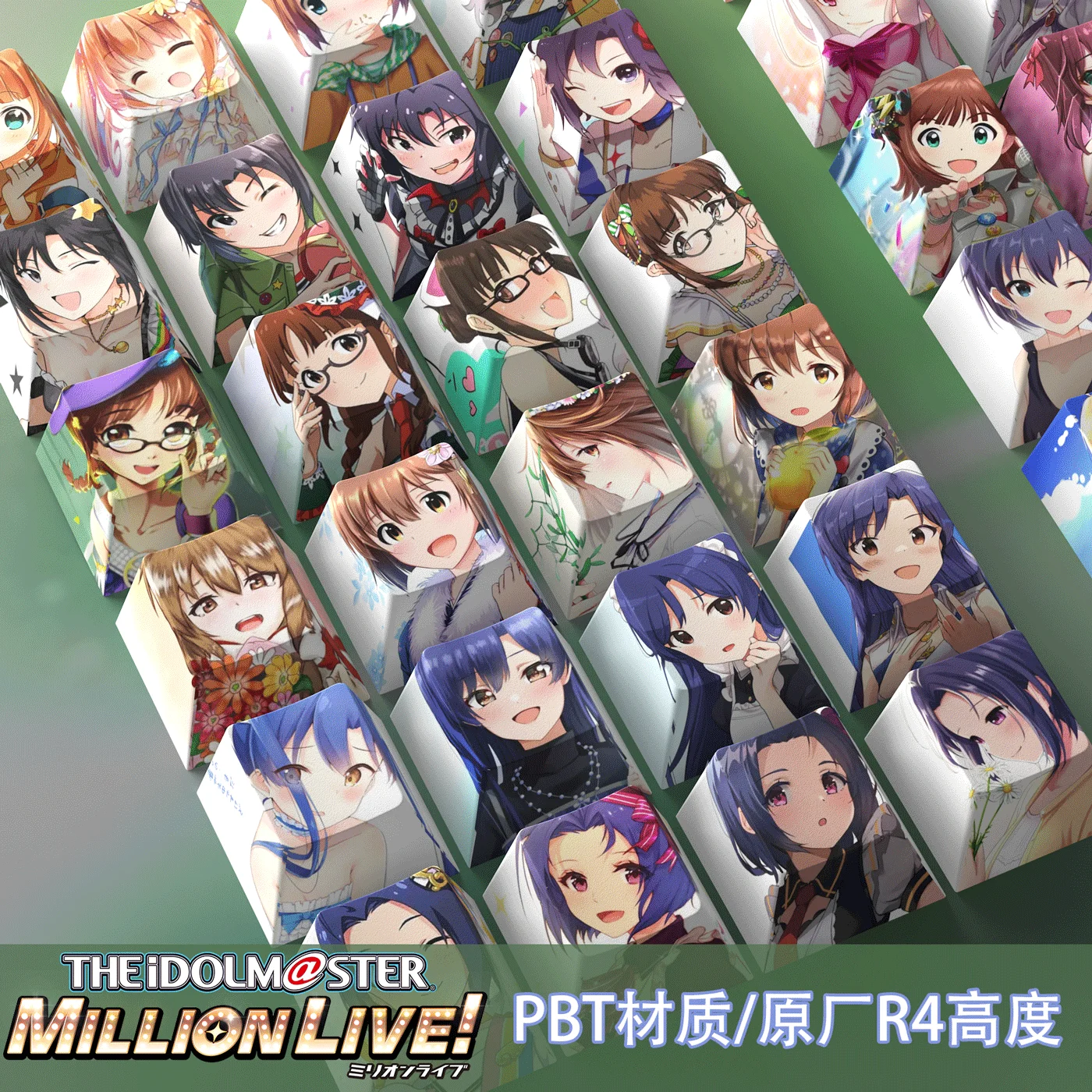 

THE IDOLM@STER Keycaps R4 PBT Anime Theme Keyboard Decoration 27Styles Five-sided Print Key Caps Cherry Height Accessories Props