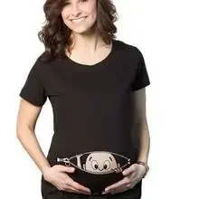 

Maternity Pregnant Baby Loading 2022 Funny Women T Shirt Girl Shirt New Mom Big Size Clothes gray