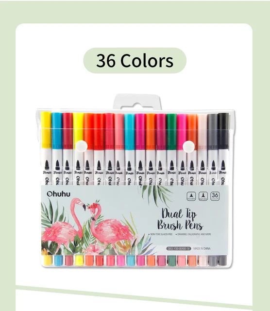 Ohuhu 36 Skin Tones Honolulu Series Dual Tip Markers DIY Color Swatch Book  Style 1 