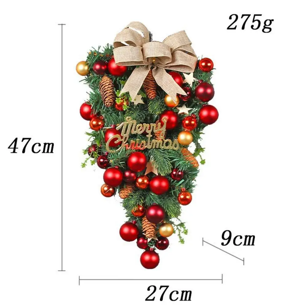 2024 Christmas Door Wreath Swag Wreath w/Large Ribbon Bows Xmas