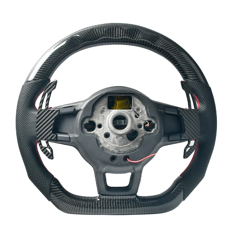 Customized 100%Real Carbon Fiber Steering Wheel For Volkswagen VW Golf Golf 7 5 6 8 R GTI MK7 MK5 MK6 MK1 Passat B8 GTS LED