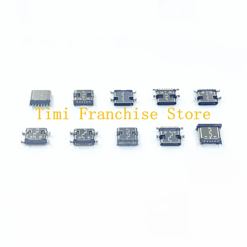 100pcs 10 Models 10 Kinds Micro usb type c cable 3.1 Charging Dock Connectors Use For Mobile Phone drive USb 6Pin 16Pin