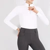 MXLLINA White Equestrian LongSleeve T-Shirts Women Breathable Sport Horse Riding Clothes Training Competition Shirt Gym Top 1