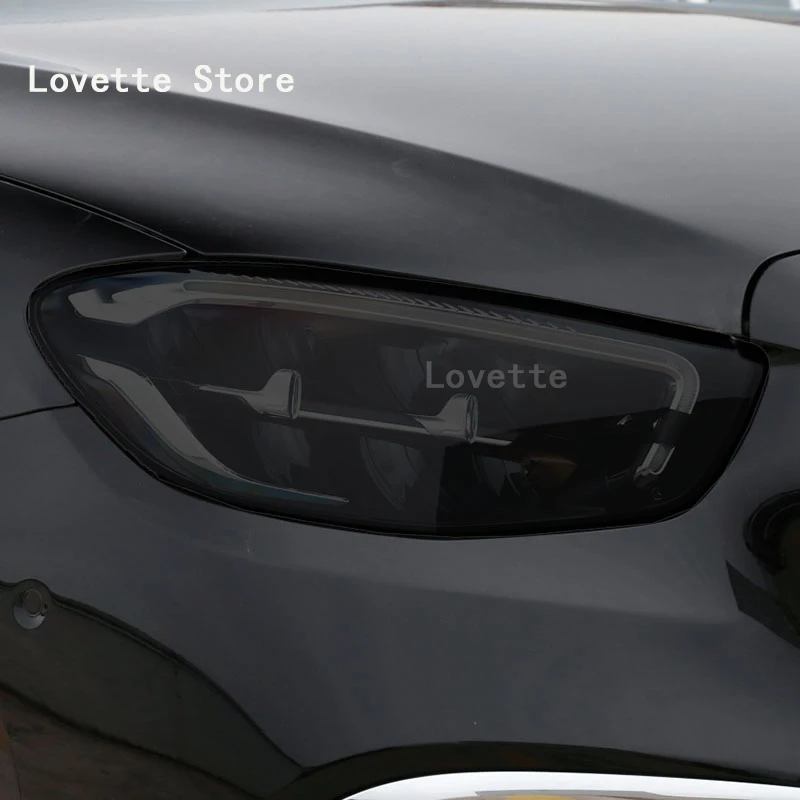 

Car Accessories For Benz E Class 2021-2023 Car Headlight Protective Film Front Lamp Taillight Smoked Black TPU Sticker