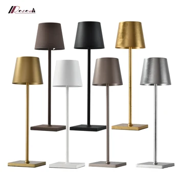 USB 알루미늄 합금 LED 책상 램프, 바, 거실, 독서용, 충전식 테이블 조명, 무선 램프