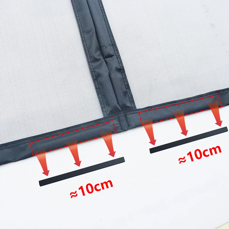 DTGJ Magnetic Door Mosquito Net Arched Curved Round Magnetic Door Screen Black Customized Circular Fiberglass Mesh Invisible