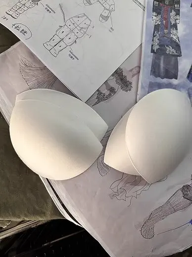 웨딩 드레스 이브닝 가운 suimmingsuits에 대 한 2 쌍 부드러운 스폰지 폼 브래지어 패드 DIY 바느질 유방 액세서리