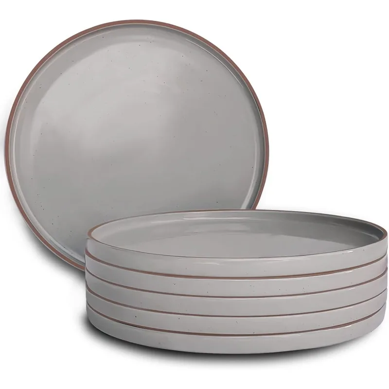 

Набор керамических плоских обеденных тарелок Mora, 6 дюймов, 10,5 дюйма, набор высокопрочных тарелок-микроволновая печь, духовка и посудомоечная машина, устойчивые к царапинам