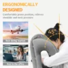 1pc Inflatable Travel Pillow, Airplane Pillow With Patented Valve Design, Travel Accessories With Neck And Head Support, Travel 4