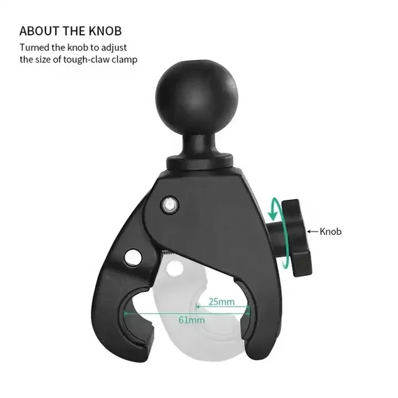 1.5" Industrial Adjustable Tough-claw Clamp for Pipe Or Tube for Ram Mounts