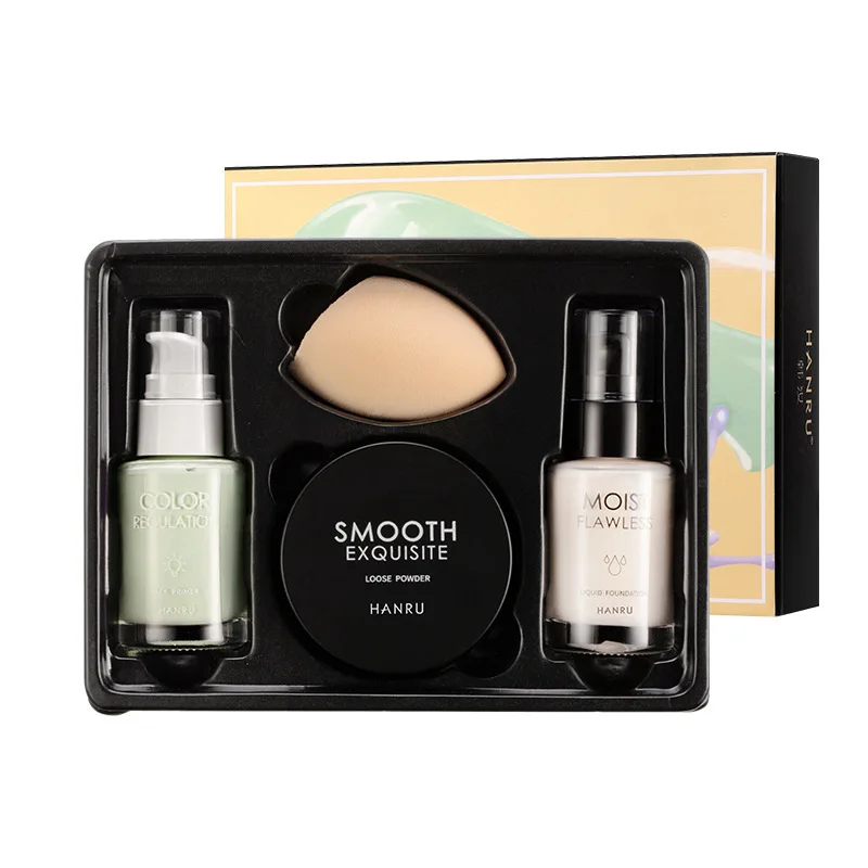 

Skin Beauty Foundation Makeup 4-Piece Set Barrier Cream Primer Primer Moisturizing Oil Control Three Pieces of Makeup