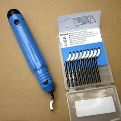 Enhanced Burr Metal Repair Deburring Tool Kit with Rotary Blades (Handle With Blade)
