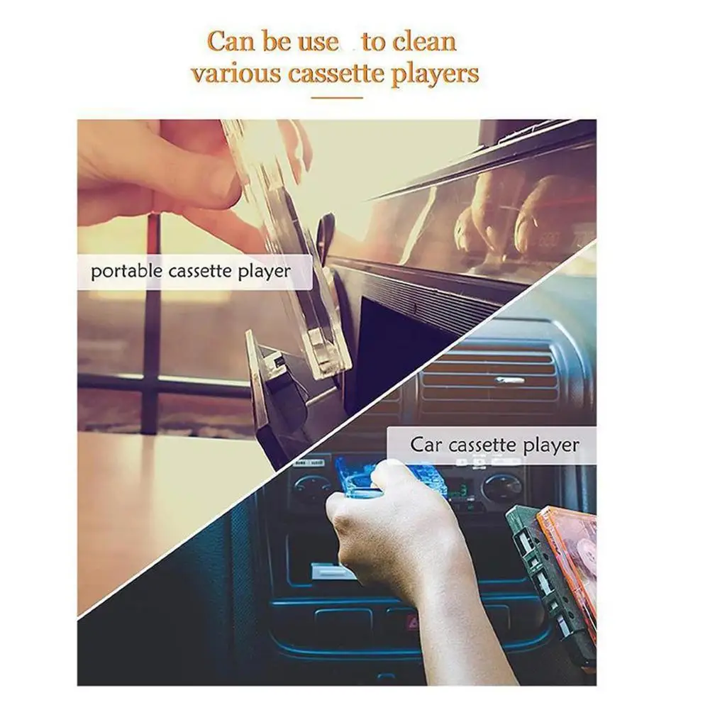 Tape Cleaner Tape Recorder Reinigung Tape Line Audio Head Tape Cassette Wet/Dry Tape Head Player Cassette Cleaner – Detail 6