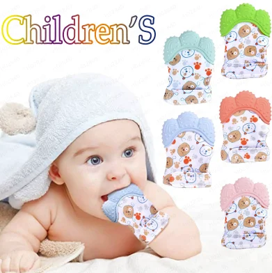 Description Picture 2 of itemBaby Silicone Mitts Teething Mitten Cartoon Shaped Glove Soft Teether