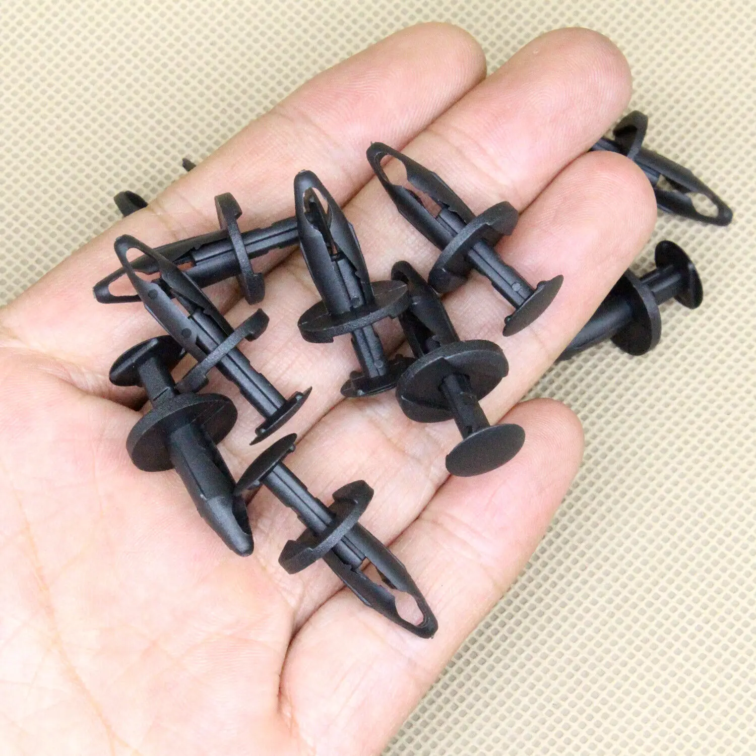10 Clips De Moldura Para GM, Chrysler, Ford - W705436-S300, Nailon Negro