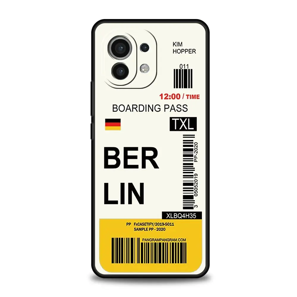 World City Travel Ticket New York Label Phone Case Cover