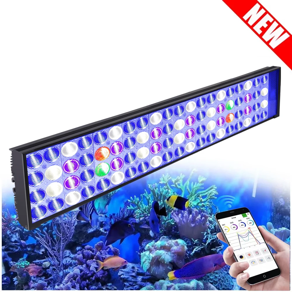 60CM PopBloom-WiFi Marine Aquarium Light, Full Spectrum LED