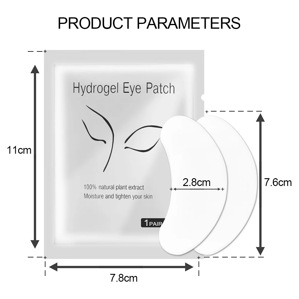 Eyelash Patch Eyelash Pads Eyelash Patches Eyelash Accessories Eyelash Extension Supplies 50 Pairs Eyelash Extension Patch Hydrogel Patches Makeup Lash Extension Under Eye Patch Pad Eyelash Gel Lash Pads Patches