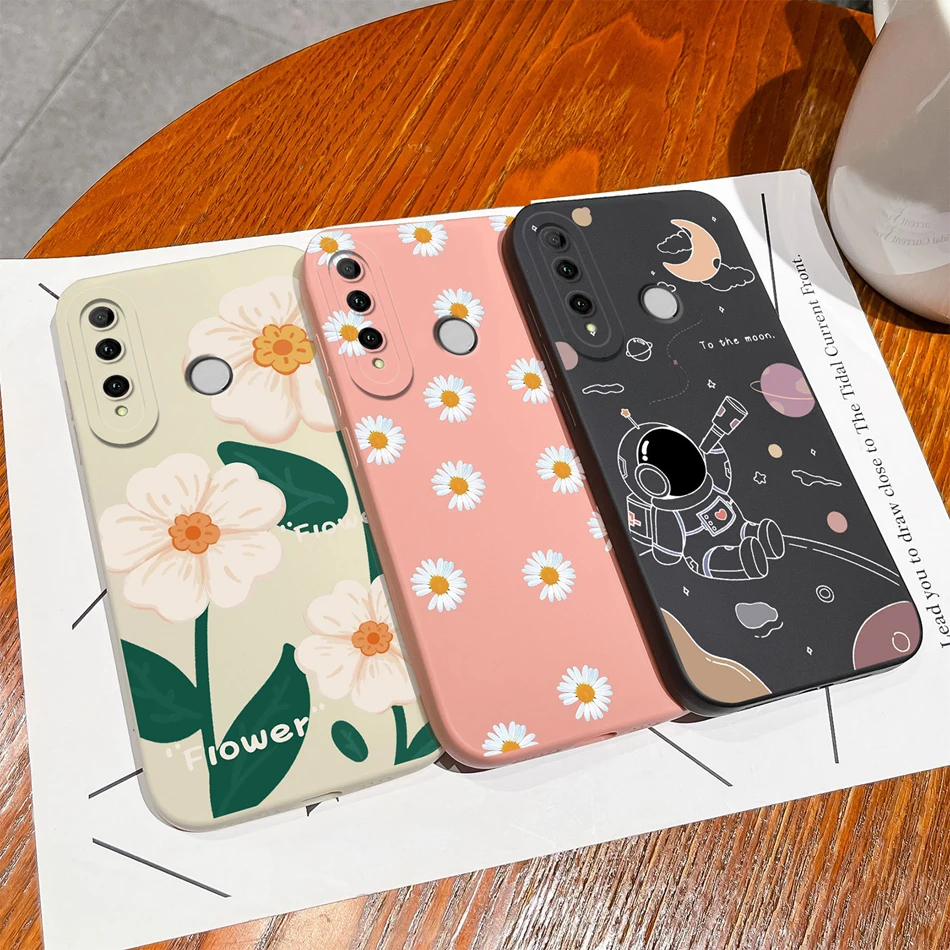 Floral Liquid Silicone Shockproof Phone Case with Camera Protection