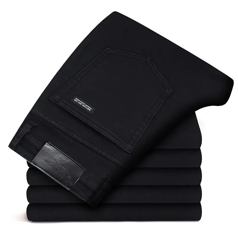 Men's Classic Fashion Jeans Men's Soft Elastic Black Bicycle Men's Spirit Denim Pants Men's Pants 4
