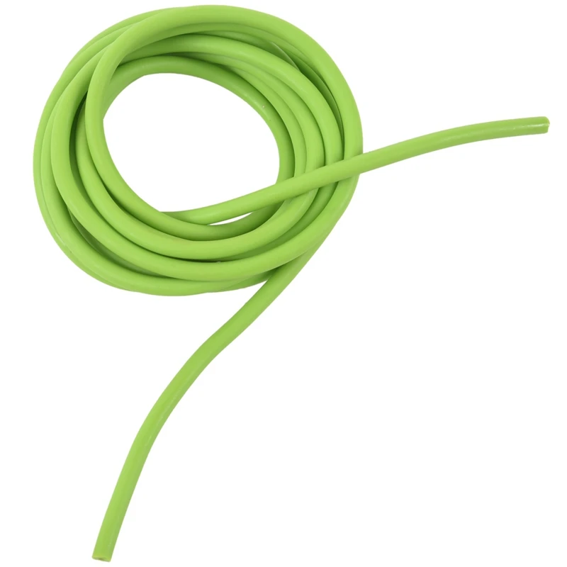 ELOS-2X Tubing Exercise Rubber Resistance Band Catapult Dub Slingshot Elastic, Green 2.5M