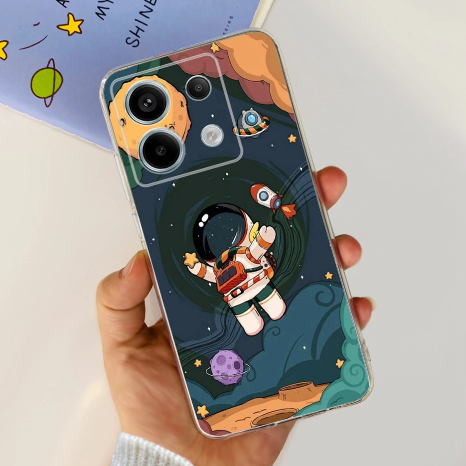 Chic Painted Clear Silicone Phone Case with Bumper Protection