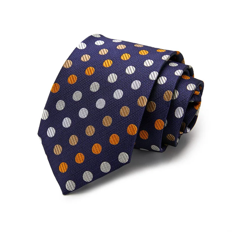 

Burgundy Tie For Men Luxury New Style Stripe Dot 7.5cm Jacquard Necktie Accessories Daily Wear Cravat Wedding Party Gift