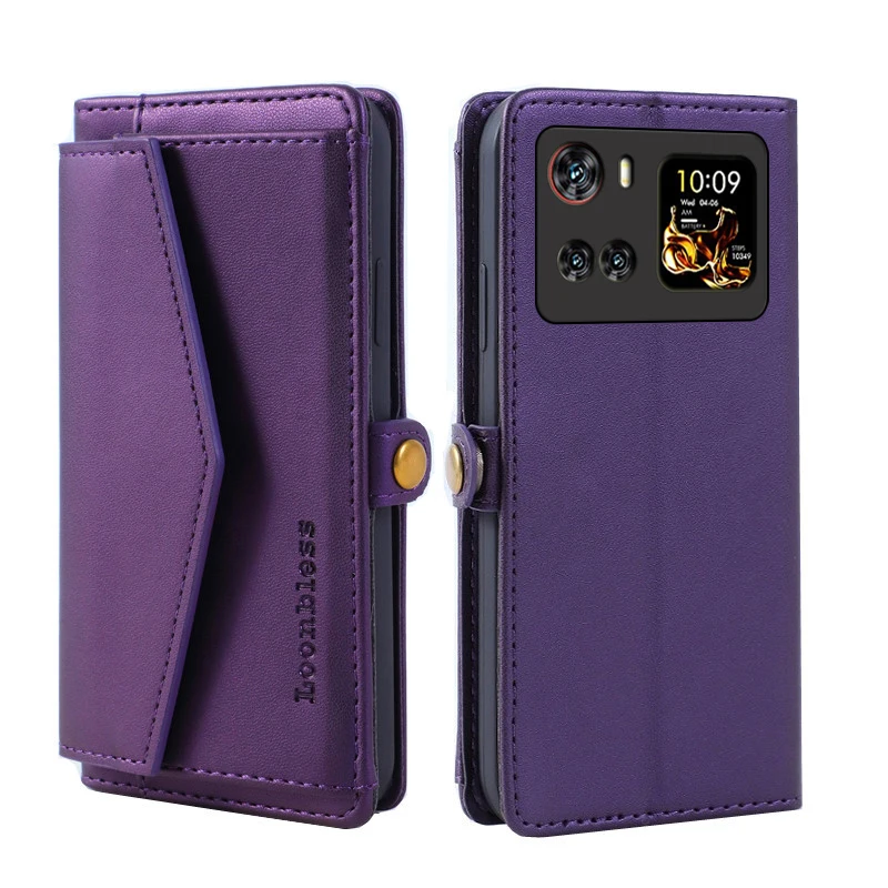Leather Wallet Flip Phone Case - Elegant Book Style Holster Cover