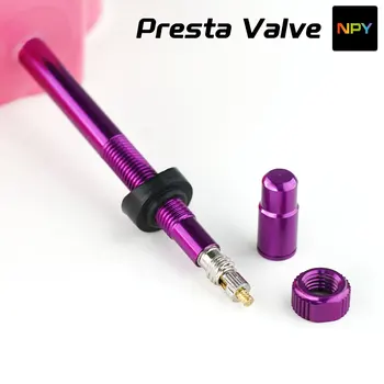 NPY Ugello In Lega di Alluminio Tpu Tubo Interno Filettatura Esterna Tubo 700x18-32c Bici Da Strada Pneumatico Interno Nuclei Rimovibili Accessori Per Pneumatici