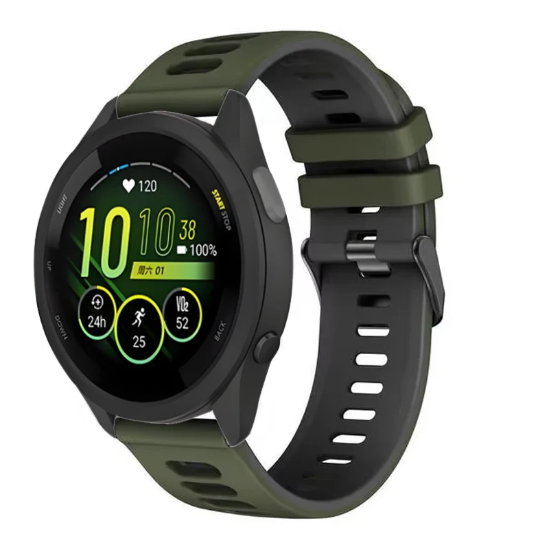 Dual-Color Silicone Wristband - 20mm/22mm Strap