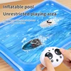 Mini RC Boat LED Handheld Remote Control Speedboat Inflatable Swimming Pool Bathing Toys Boys Girls Gift Two Player Water Game 1