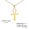 Lucktune collier pharaon égyptien ankh pendentif ankh croce egiziana collier acier inoxydable Ankh croix amulette égyptienne collier en acier inoxydable clé de la vie symbole Crucifix pendentif collier femmes