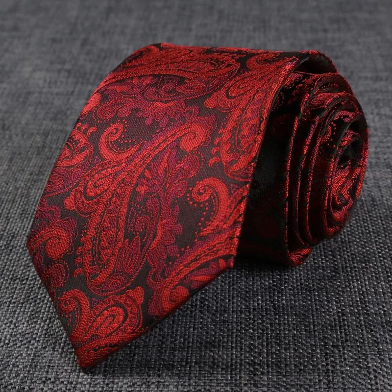 Neue Design Hochzeit Männer Krawatte 8CM Plaid Gestreiften Paisley Blume Krawatten Männer Business Business Bräutigam Kragen Zubehör Geschenk – Detail 7