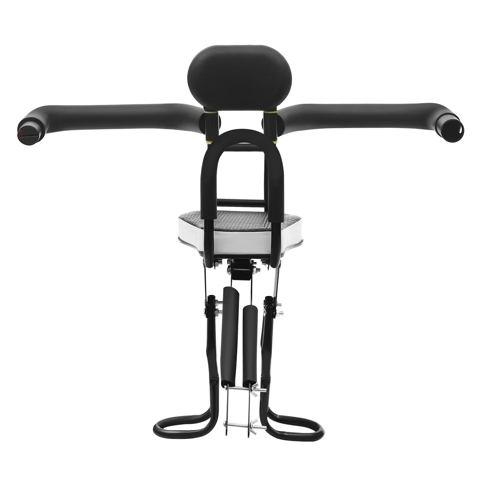 Front-Mounted Child Bike Seat with Adjustable Pedals and Guardrails,