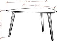 Utopia Low Triangle Coffee Table, Off Off White 2