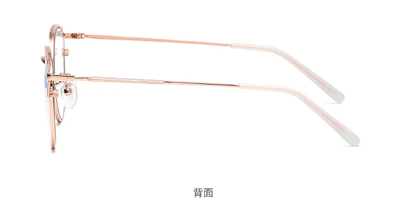 Legierung Klassische Anti-blau Lesebrille Frauen Runde Anti-müdigkeit Presbyopie Brille Blau Licht Computer Grad Gläser – Detail 19