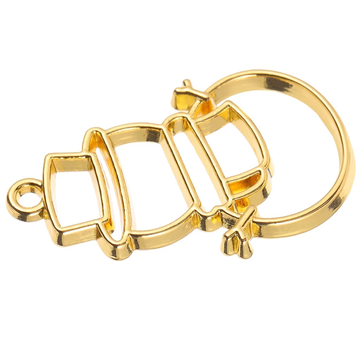 

10pcs Open Back Bezel Jewelry Pendant Frame Alloy Frame Pendants (Golden)