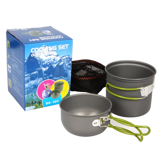 Camping Cookware Kit Outdoor Travel Cooking Set Pot Set Ultralight Outdoor Tableware Set Tourism Equipment For Hiking Picnic 1