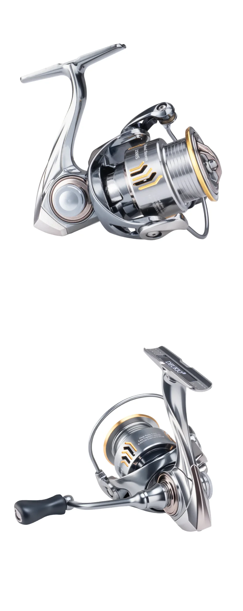 DEUKIO Wasserdichte Angelspinnrolle Meerwasser 5,2:1 Übersetzungsverhältnis 6+1BB CNC-Griff 6 kg Max Drag Power Reel für Süßwasser – Detail 12