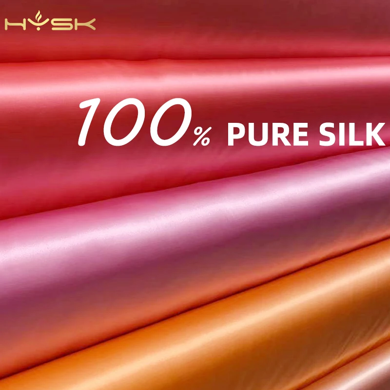 Sewing Fabric 100% silk satin fabric Soft Glossy Double Sided Material for Sleepwear Robes
