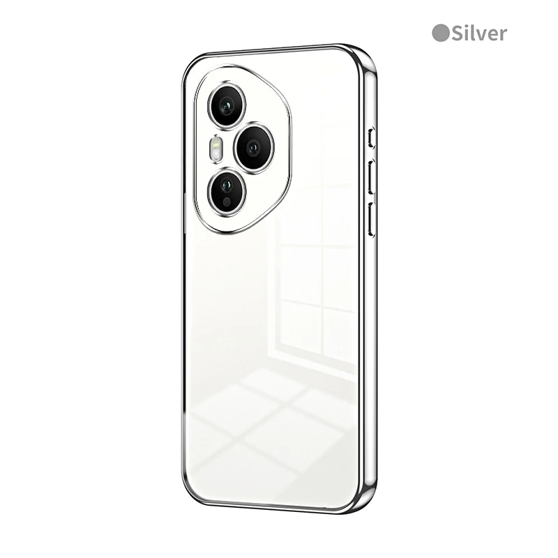 Transparent Electroplating Silicone TPU Shockproof Case - Fashionable Protective Back Cover