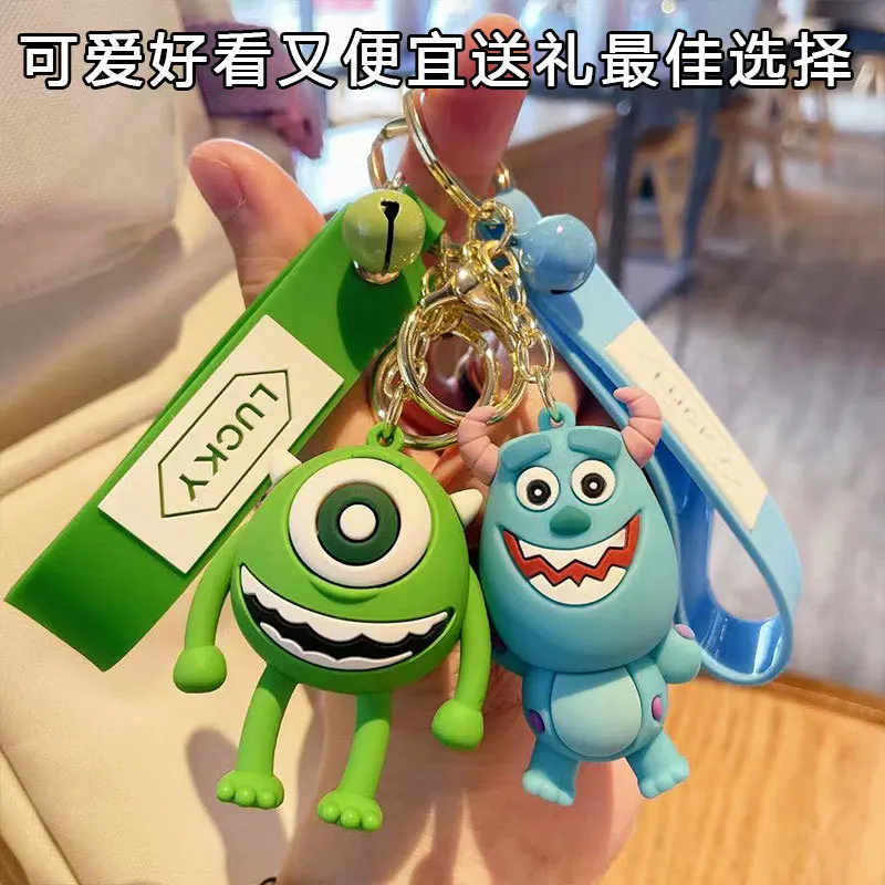 Disney Monsters, Inc. Portachiavi Mike Wazztsullivan Anime Action Figures Mostro Dagli Occhi Grandi Zaino Creativo Portachiavi Con Ciondolo