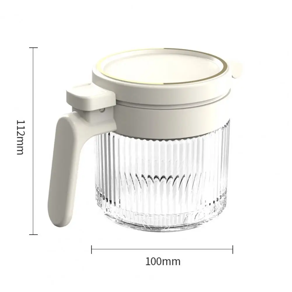 Seasoning Jar Transparent Dustproof Moisture-proof Thickened Good Seal Press Type with Spoon Large Capacity Sugar Salt Powder St