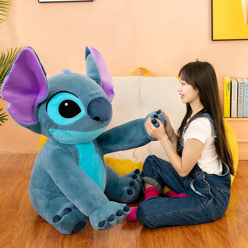 Disney-Grand Oreiller en Peluche Stitch pour Enfants, Jouet Beurre