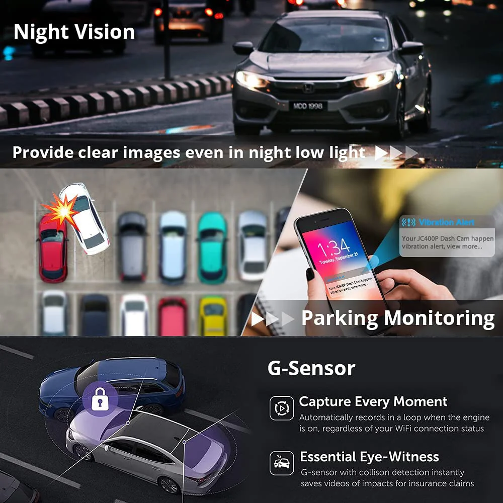 Ǯ HD 1080P  ķ, ڵ DVR,   ڴ, ڵ 170   ߰ ð, 24H  , G- 8-128GTF, ǰ