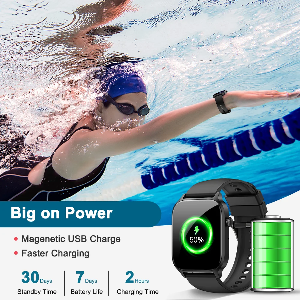 IUTECH Y7 Smart Watch For Men Women 2024 Bluetooth Call Smartwatch Sports Waterproof Health Monitoring Electronic Wrist Watches 6
