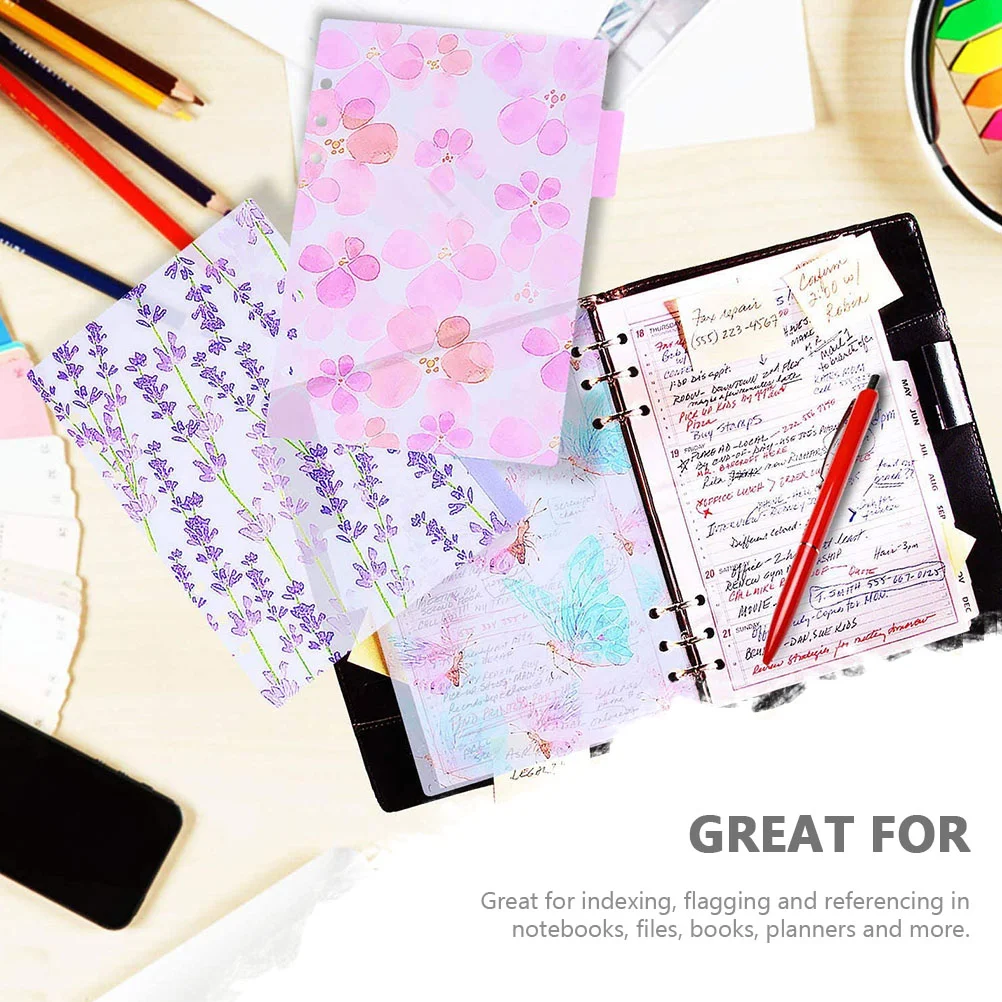 

2 Sets Office Binder Dividers Plastic Index Dividers Professional Binder Tabs